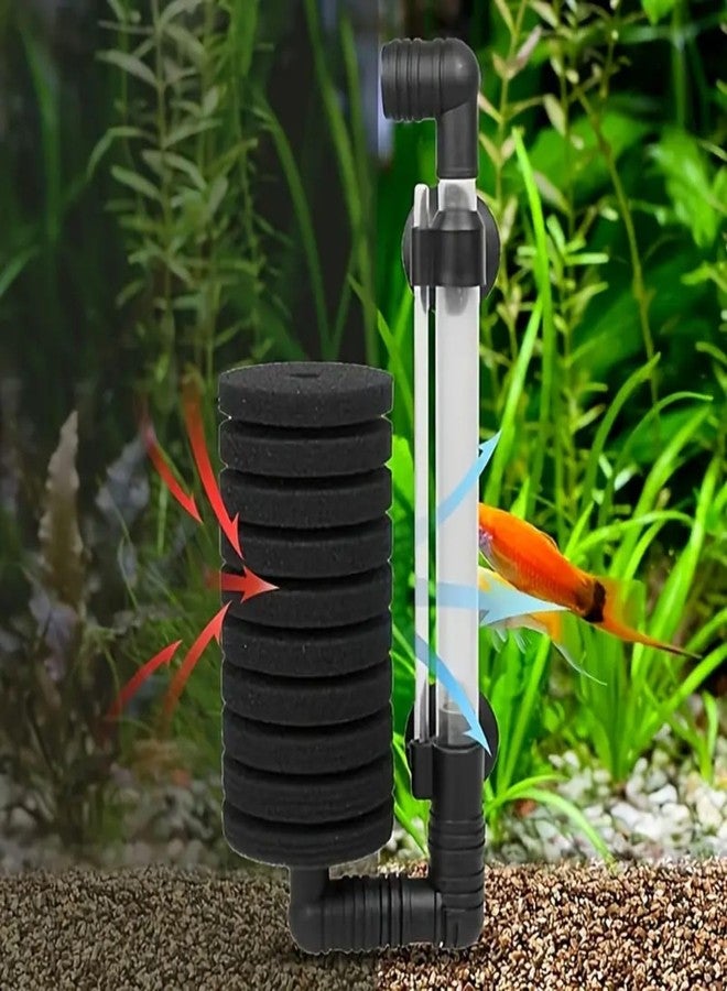 VAYINATO® Aquarium Bio Sponge Filter Fish Tank, Single - Ultra Quiet Air Pump Aquqrium Foam Internal Filter - Betta Fry Shrimp and Small Fish (Black) by Petzlifeworld - Image 5